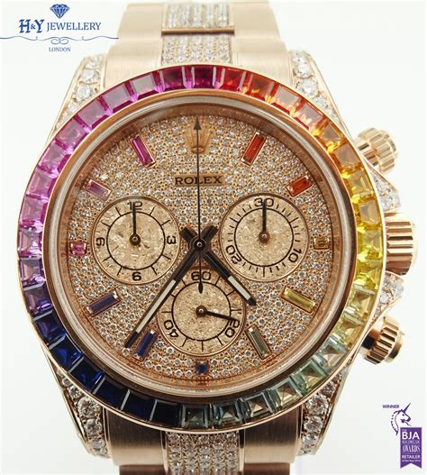 rolex daytona diamanti e zaffiri|rolex daytona rainbow prezzo.